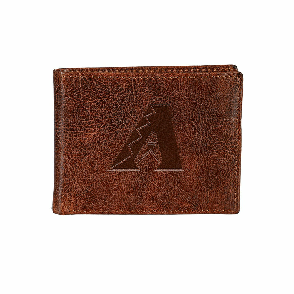 Arizona Diamondbacks, Embossed 100% Genuine Tumbled Leather Passcase B