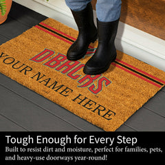 Arizona Diamondbacks Personalized Mat, Natural Coir with Color Logo, 3