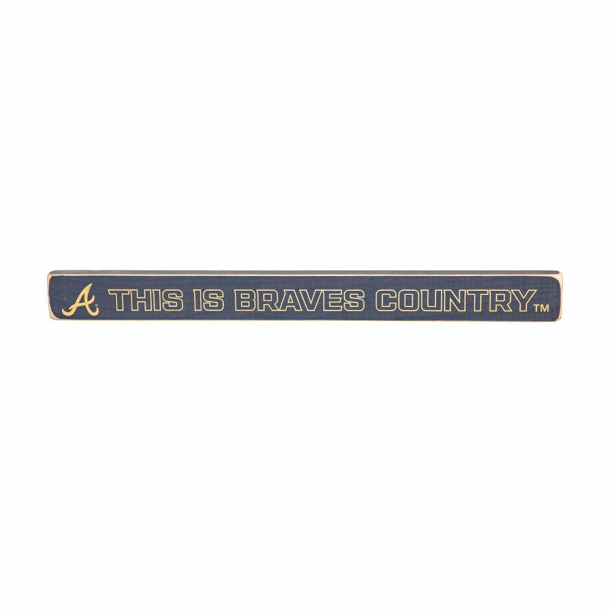 Atlanta Braves Engraved Wood Sign, 1.5" x 18"