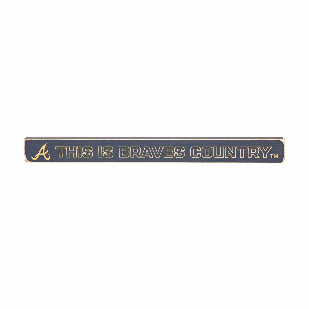 Atlanta Braves Engraved Wood Sign, 1.5" x 18"