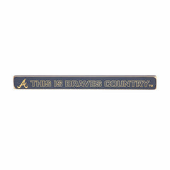 Atlanta Braves Engraved Wood Sign, 1.5" x 18"