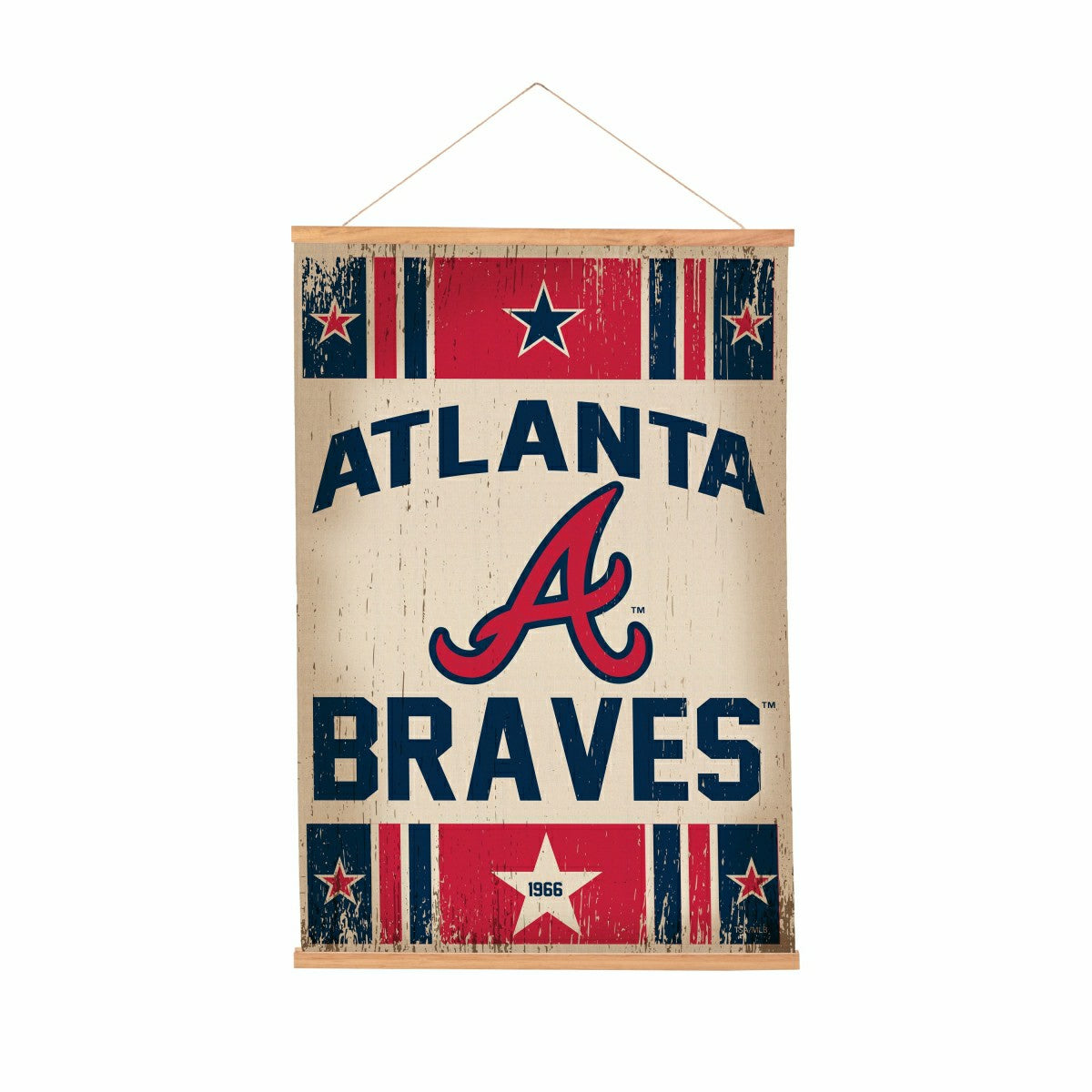 Atlanta Braves, Canvas Wall Tapestry, Medium, 36x24