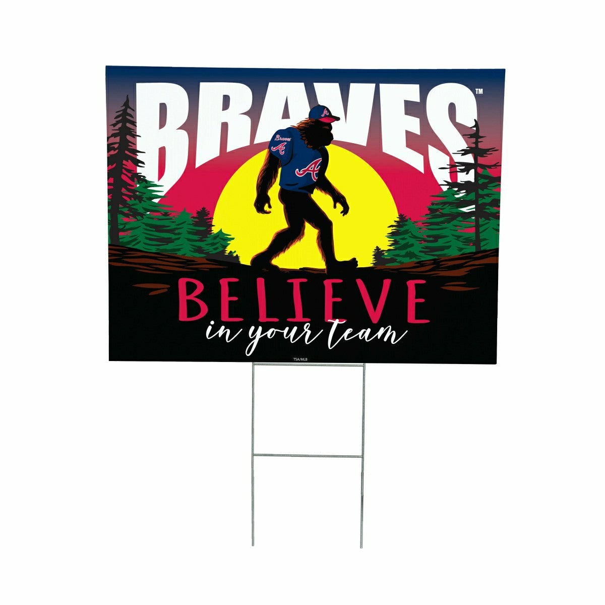 Atlanta Braves Yard Sign, Bigfoot
