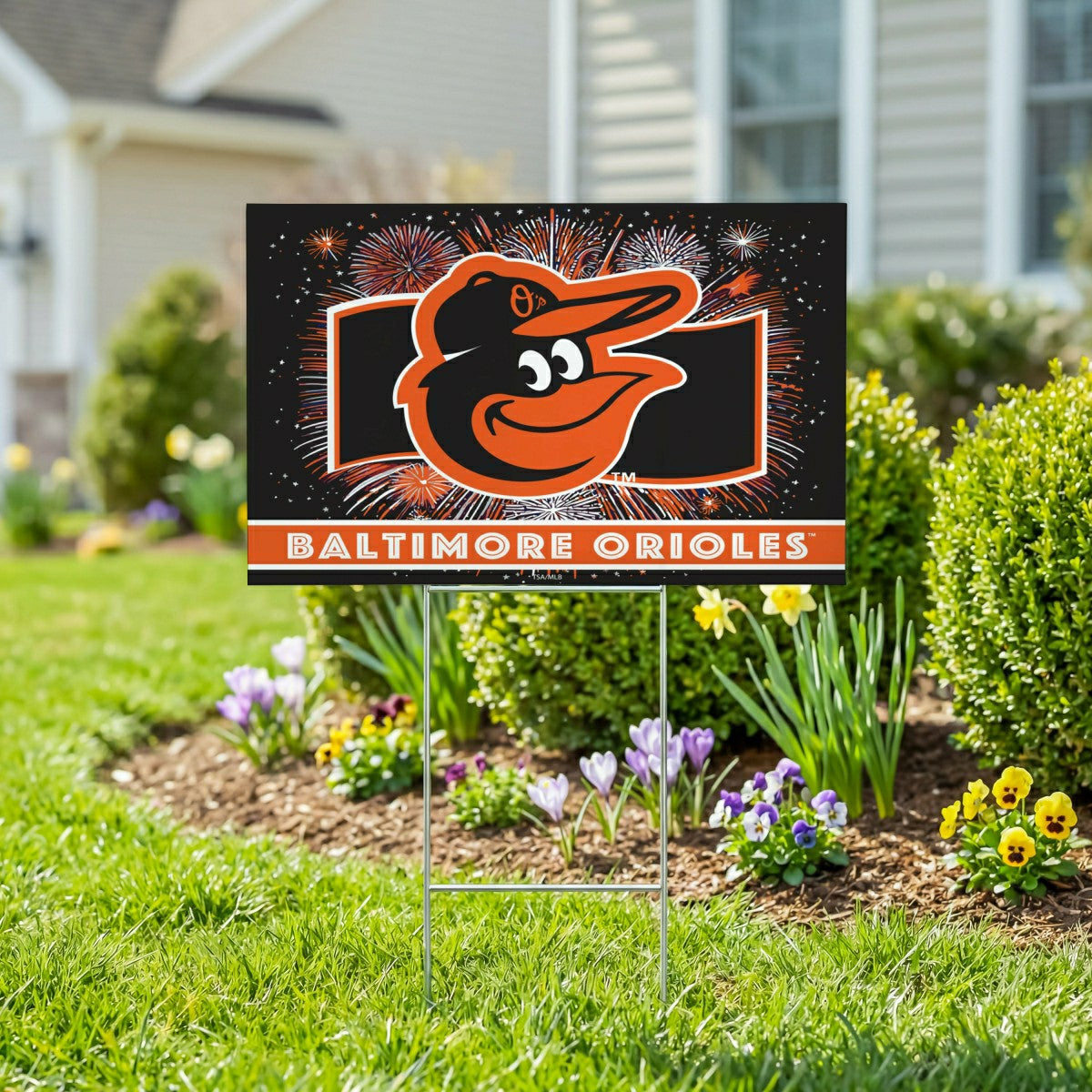 Baltimore Orioles Yard Sign, Patriotic
