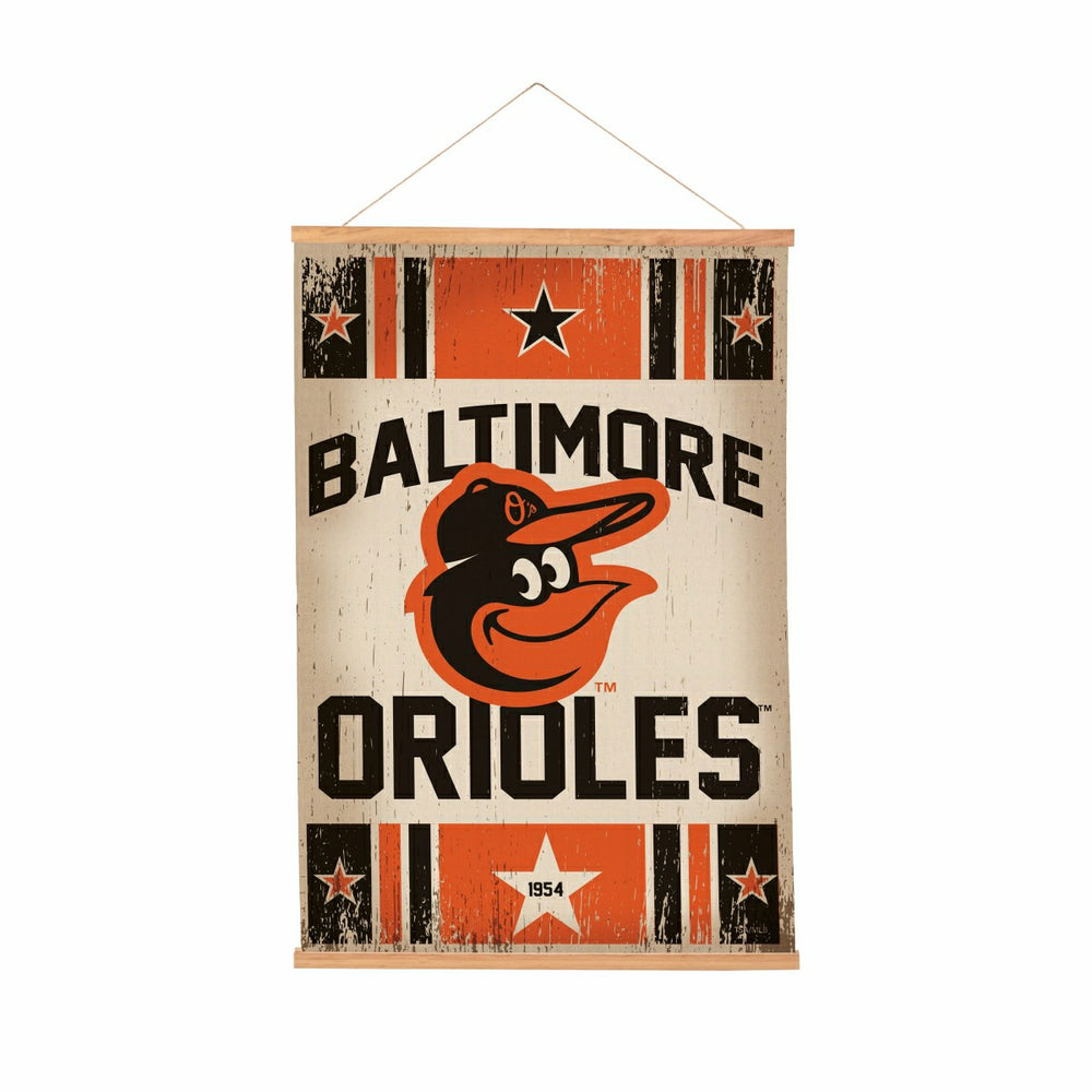 Baltimore Orioles, Canvas Wall Tapestry, Medium, 36x24