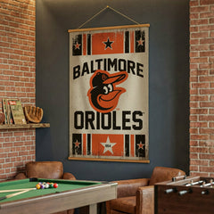 Baltimore Orioles, Canvas Wall Tapestry, Large, 54x36