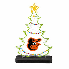 Baltimore Orioles Baseball Holiday Tree Desklite LED Decor