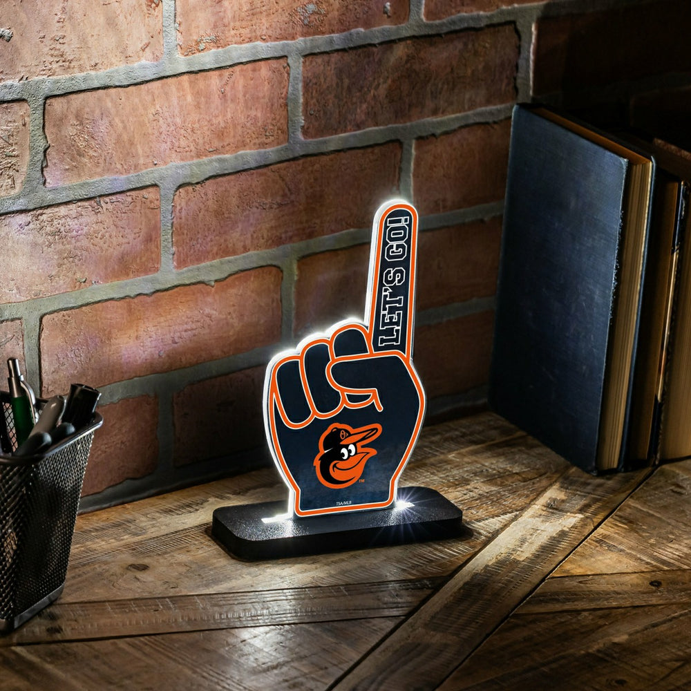 Baltimore Orioles Baseball Foam Finger Desklite LED Decor