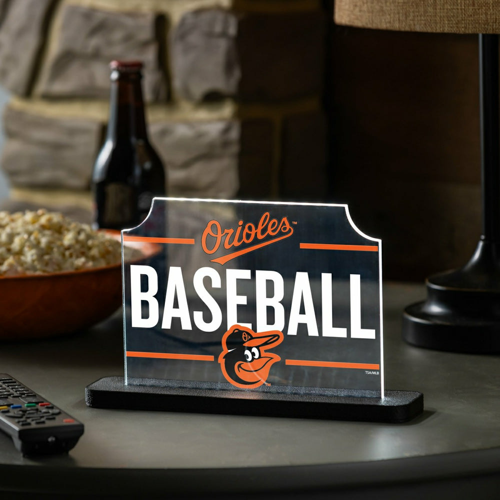 Baltimore Orioles Baseball Rectangle Desklite LED Decor
