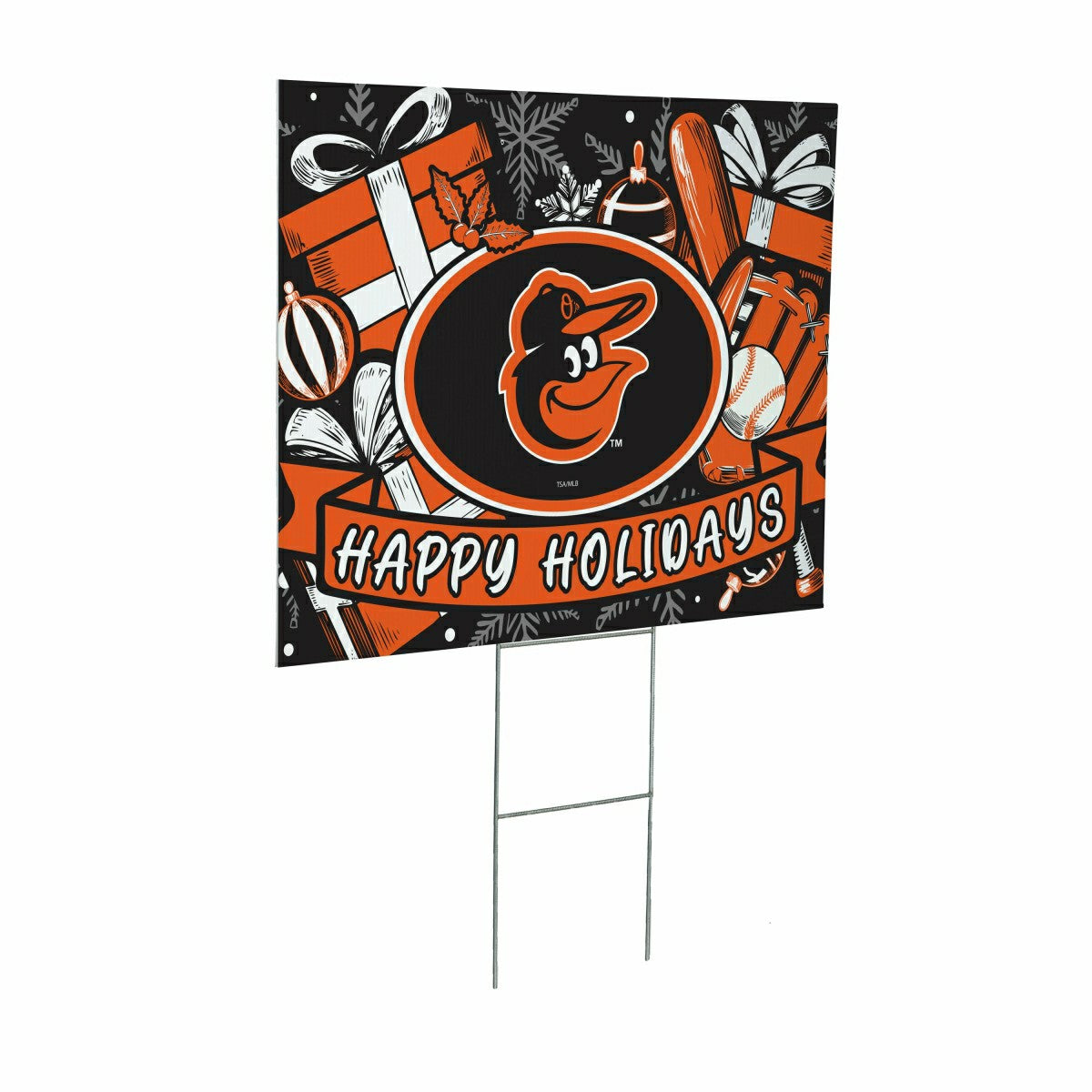 Baltimore Orioles Yard Sign, Holiday