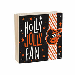 Baltimore Orioles Block, Holiday, 6x6