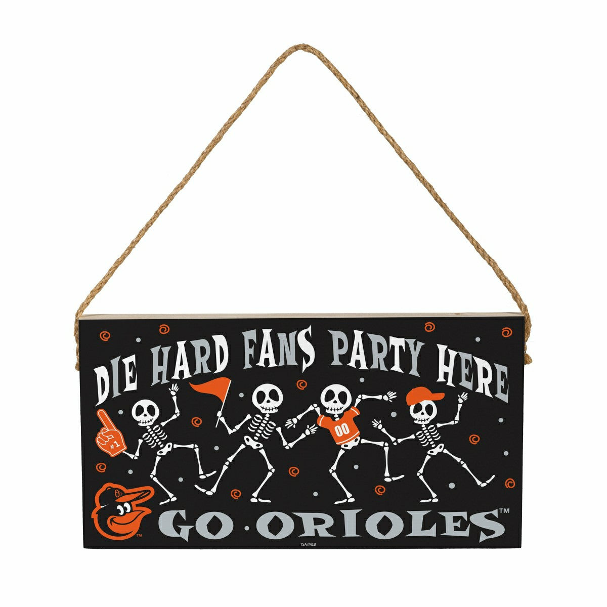Baltimore Orioles Halloween Wood Wall Sign, 6x11