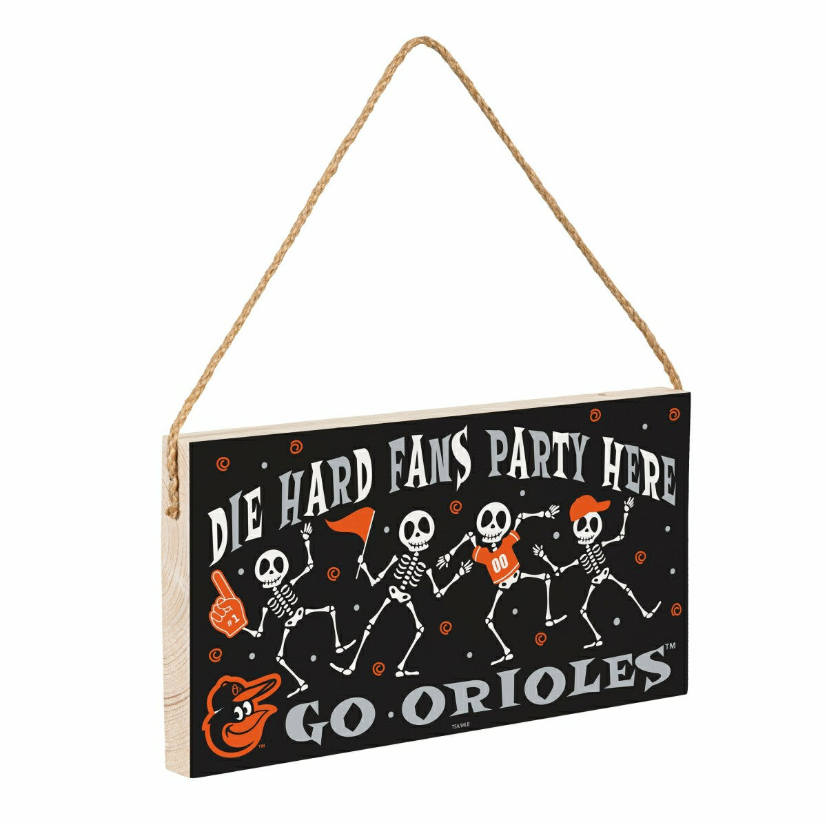 Baltimore Orioles Halloween Wood Wall Sign, 6x11