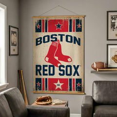 Boston Red Sox, Canvas Wall Tapestry, Large, 54x36