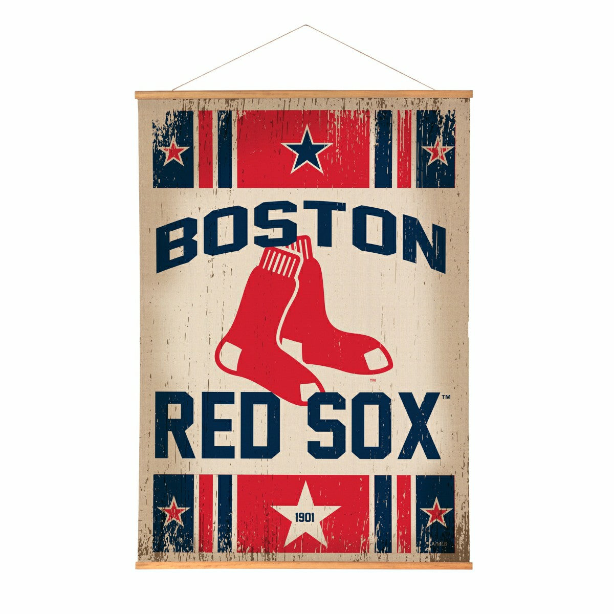 Boston Red Sox, Canvas Wall Tapestry, Large, 54x36