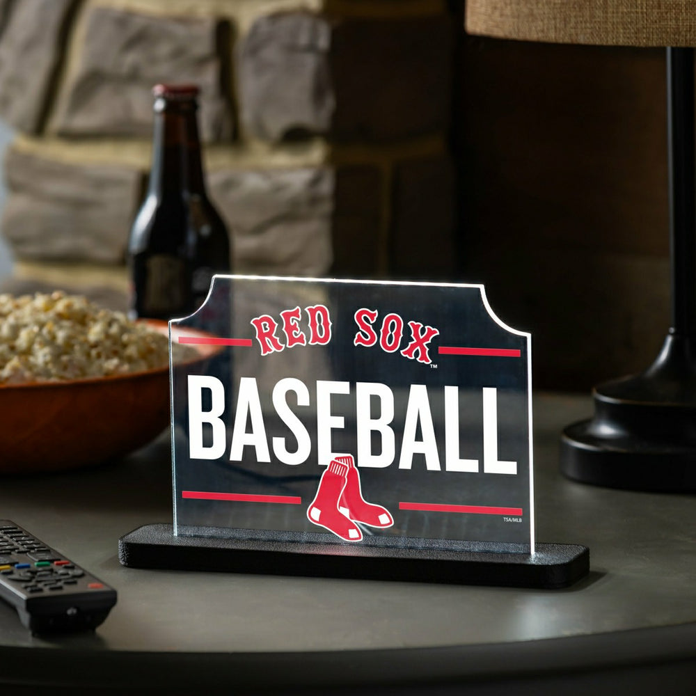 Boston Red Sox Baseball Rectangle Desklite LED Decor