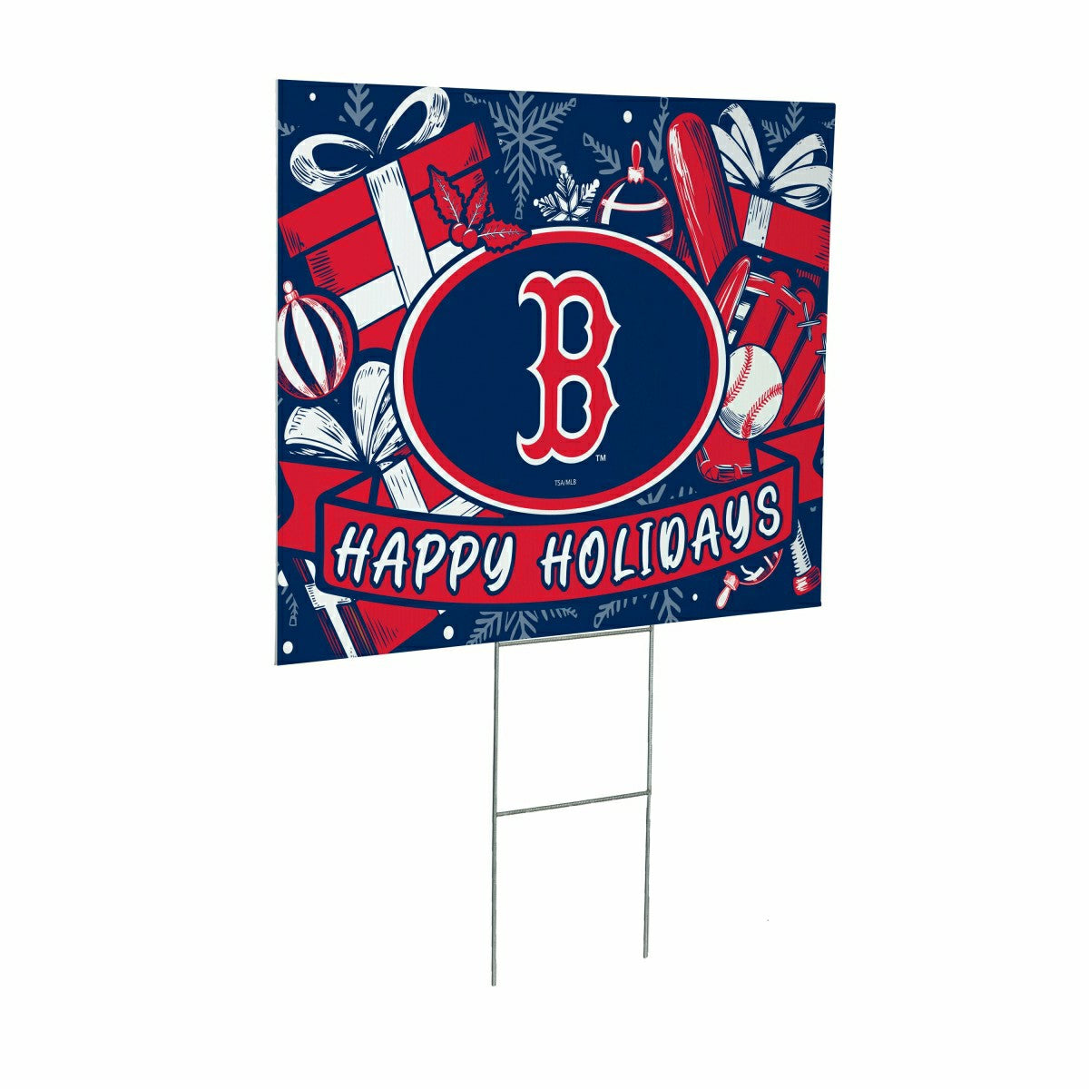 Boston Red Sox Yard Sign, Holiday