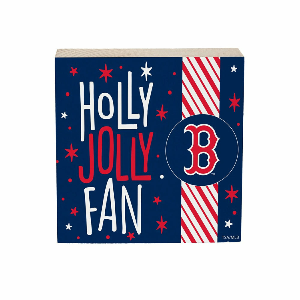Boston Red Sox Block, Holiday, 6x6