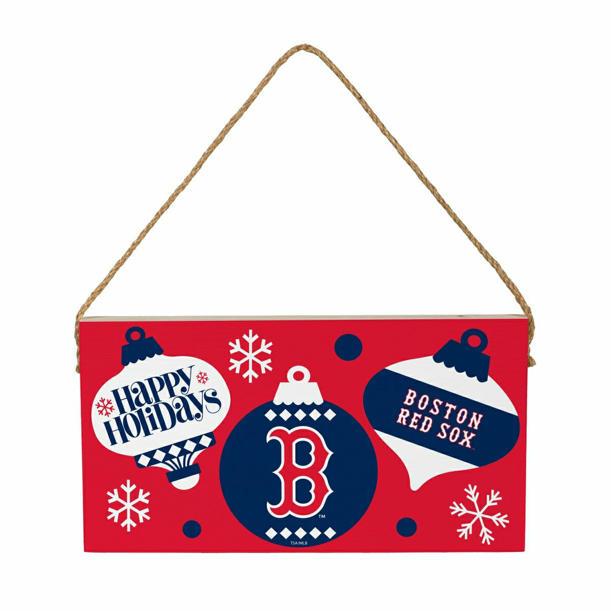 Boston Red Sox Holiday Wood Wall Sign, 6x11