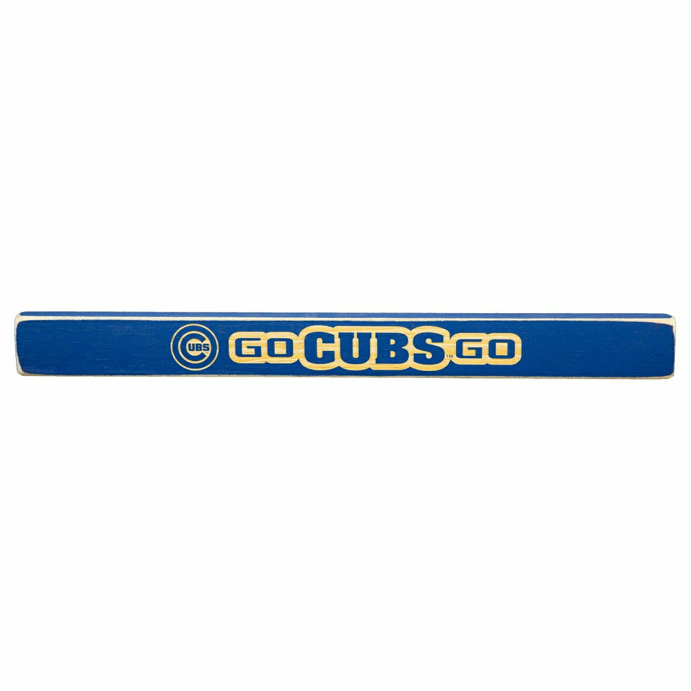 Chicago Cubs Engraved Wood Sign, 1.5" x 18"