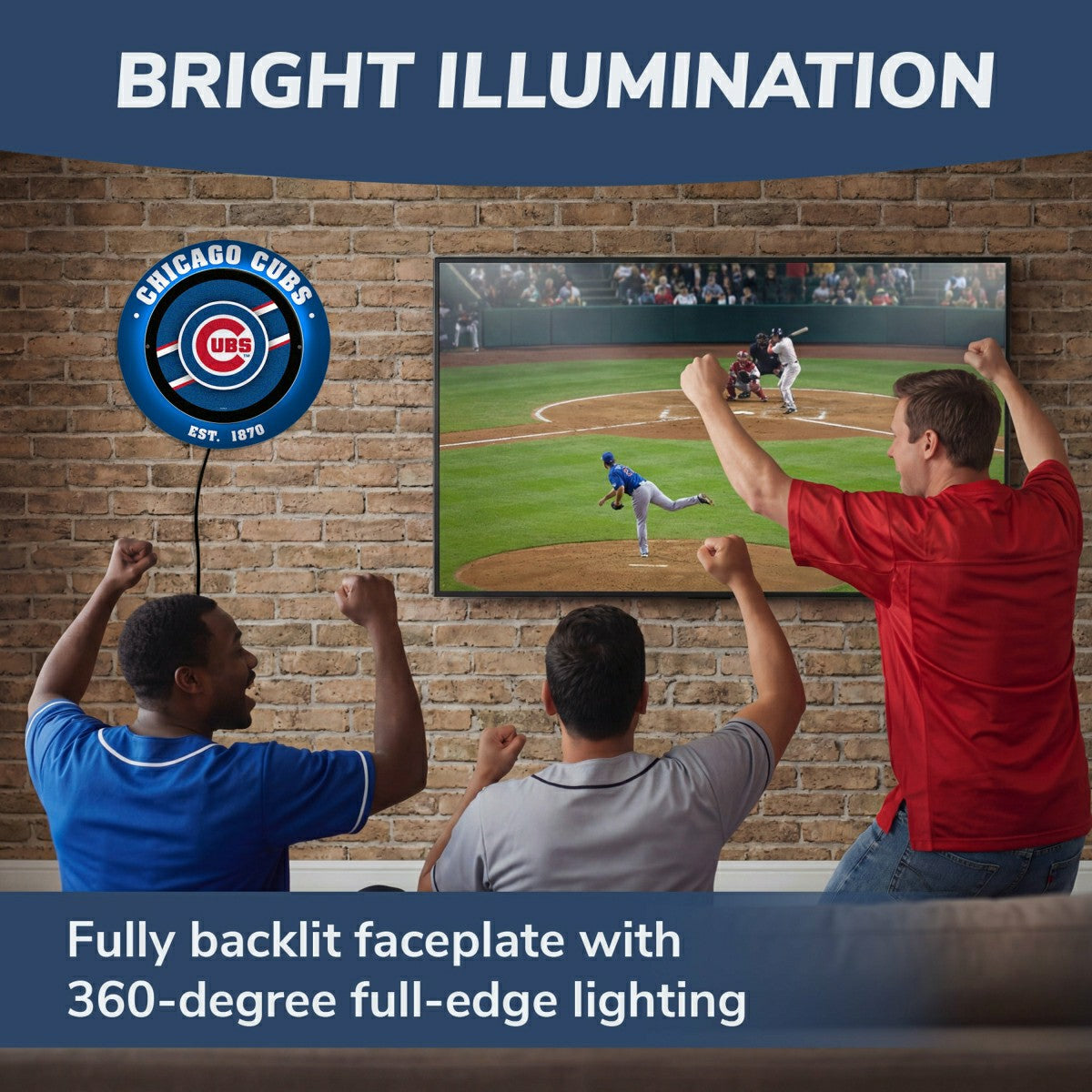 Chicago Cubs, Metal Lite, Round
