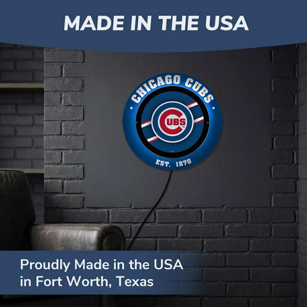 Chicago Cubs, Metal Lite, Round