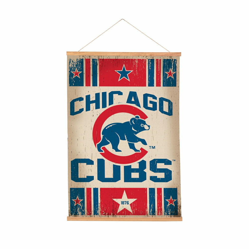 Chicago Cubs, Canvas Wall Tapestry, Medium, 36x24