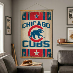 Chicago Cubs, Canvas Wall Tapestry, Large, 54x36