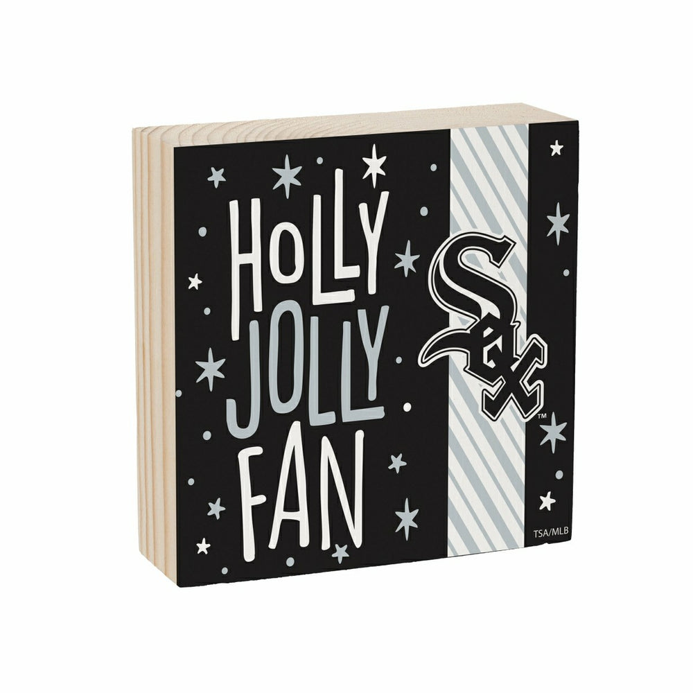 Chicago White Sox Block, Holiday, 6x6
