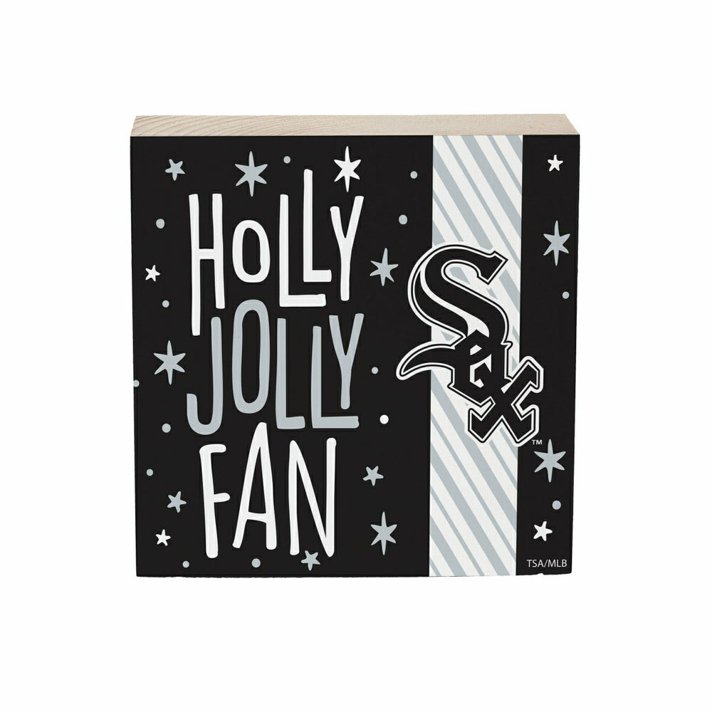 Chicago White Sox Block, Holiday, 6x6