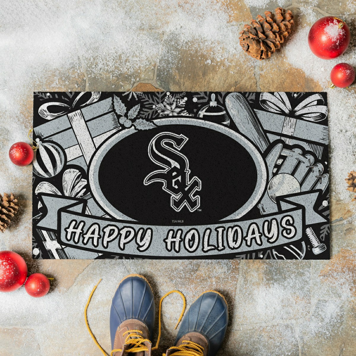 Chicago White Sox Holiday PVC Mat, 28"x16"