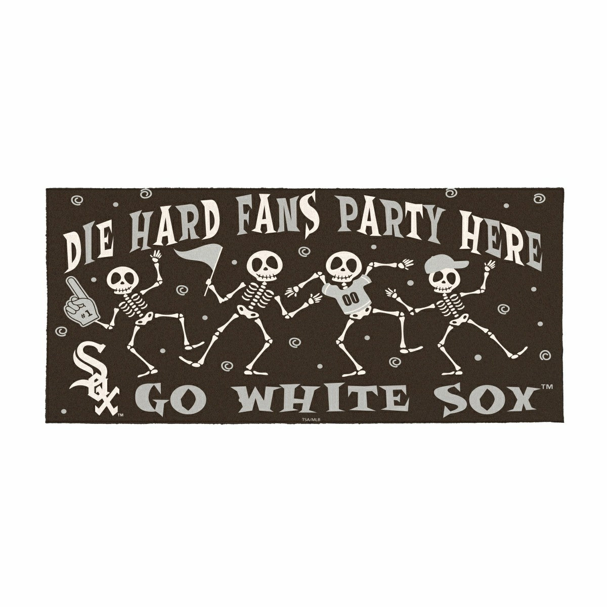 Chicago White Sox Flocked Coir Halloween Sassafras Switch Mat, 22"x10"