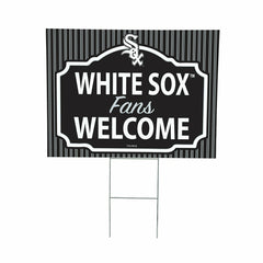 Chicago White Sox Coroplast Yard Sign, "Fans Welcome"