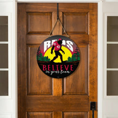 Cincinnati Reds Bigfoot Round Door Décor with Hanging Rope, 18x18