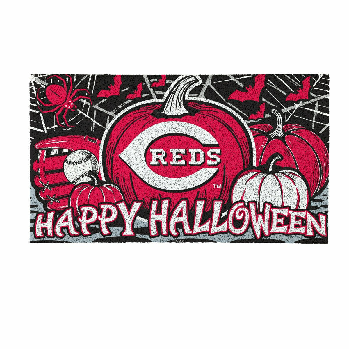 Cincinnati Reds Halloween PVC Mat, 28"x16"