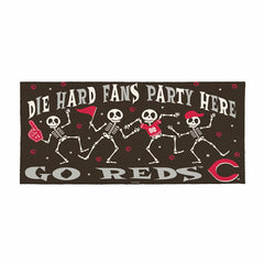 Cincinnati Reds Flocked Coir Halloween Sassafras Switch Mat, 22"x10"
