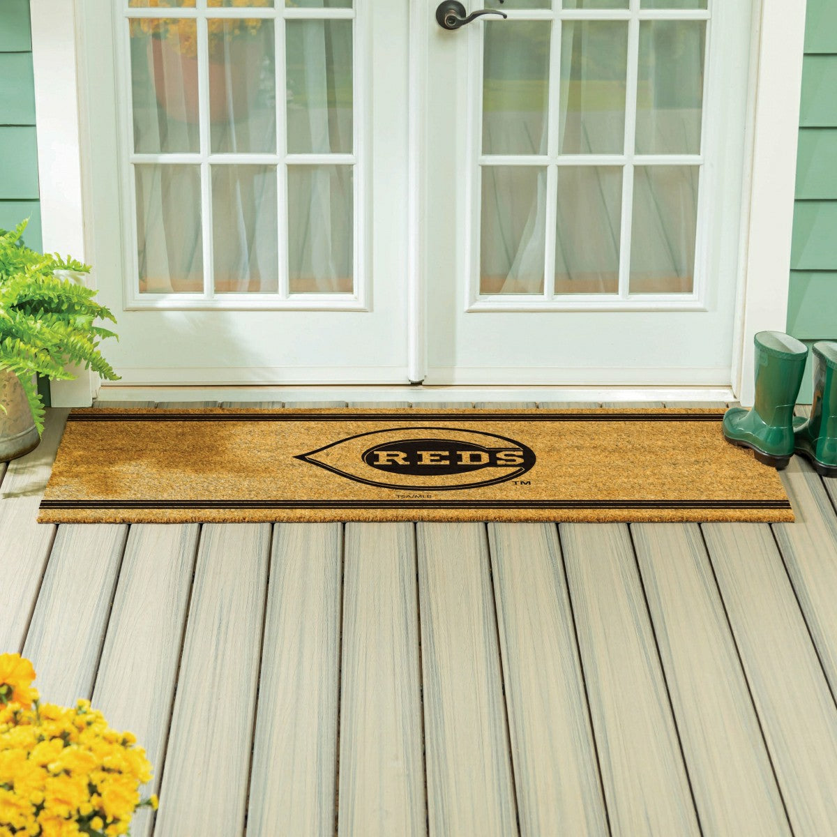 Cincinnati Reds Extra Large One Color Coir Mat, 60"x24"