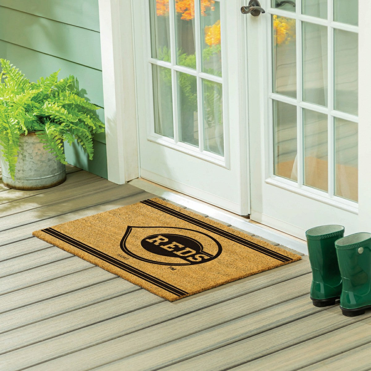 Cincinnati Reds Large One Color Coir Mat, 36"x24"