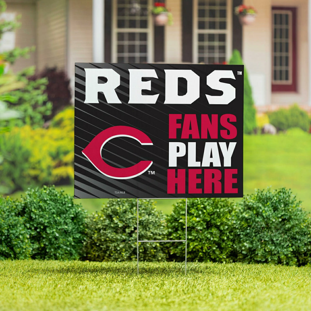 Cincinnati Reds Coroplast Yard Sign "Fans Play Here"