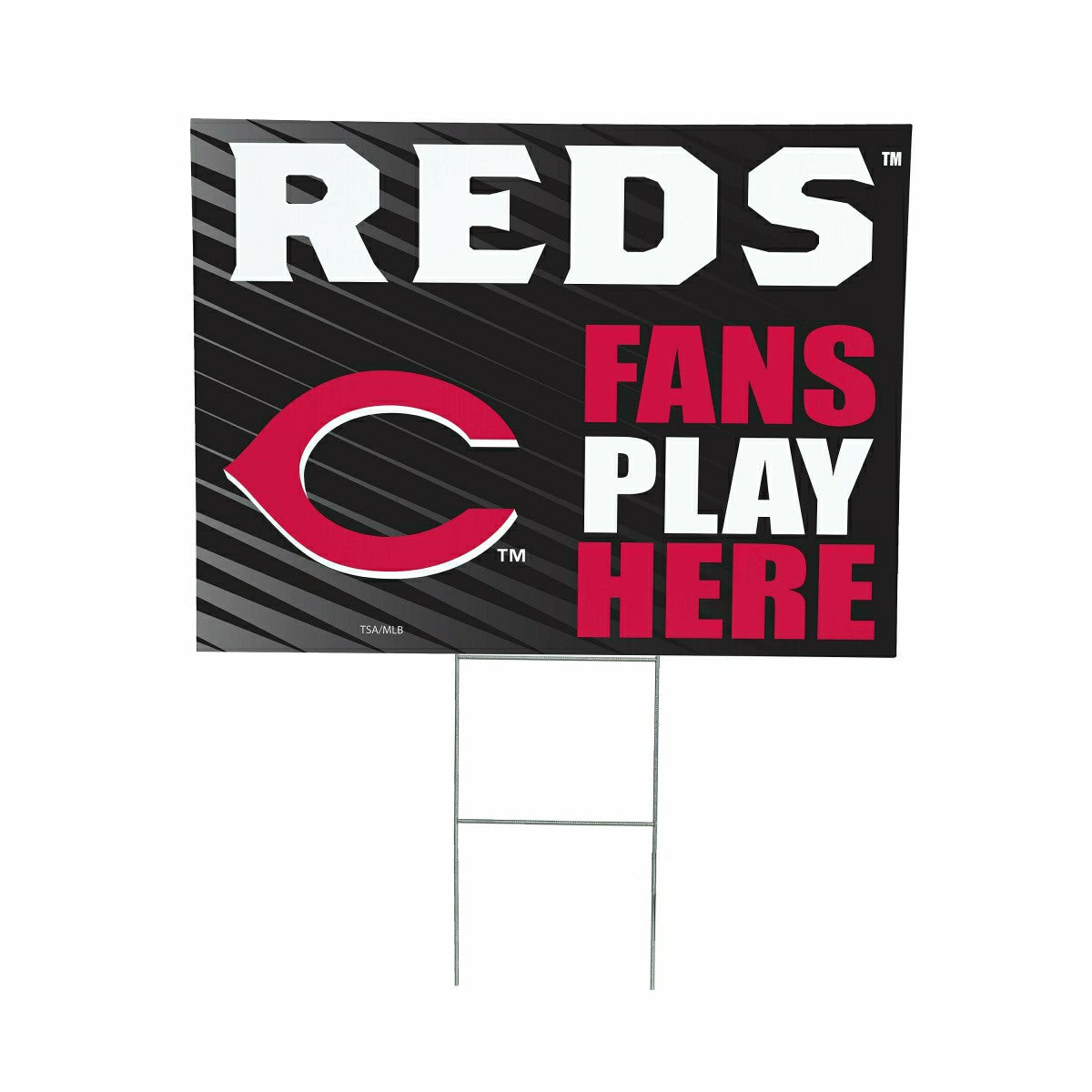 Cincinnati Reds Coroplast Yard Sign "Fans Play Here"