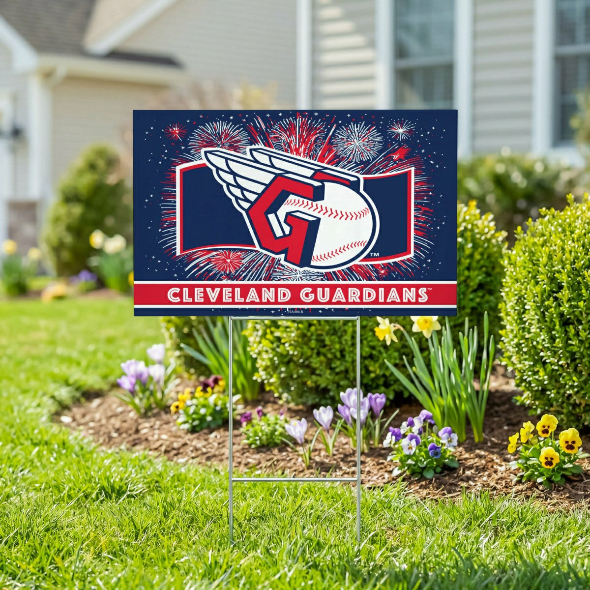 Cleveland Guardians Yard Sign, Patriotic