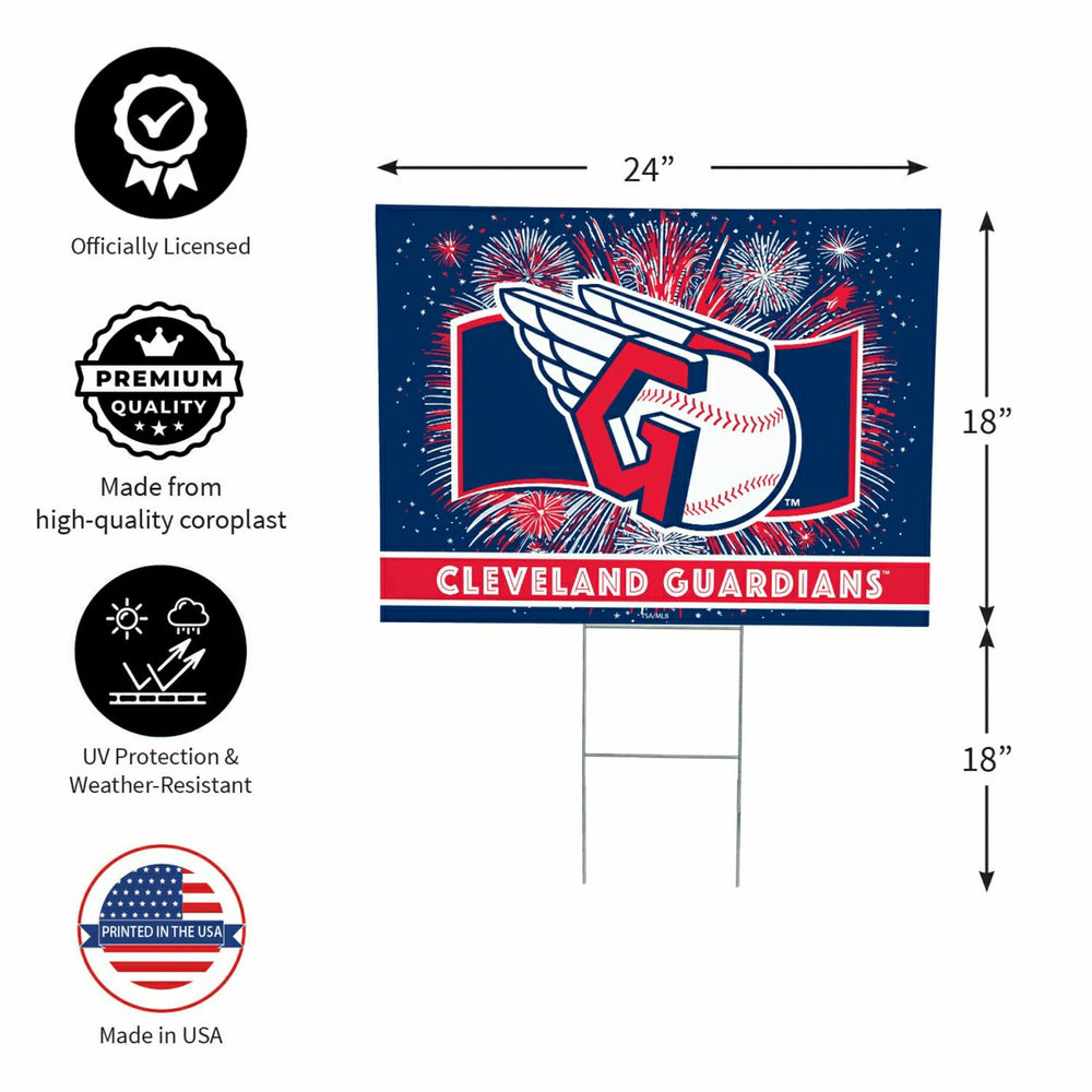 Cleveland Guardians Yard Sign, Patriotic