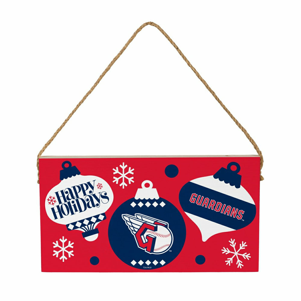 Cleveland Guardians Holiday Wood Wall Sign, 6x11