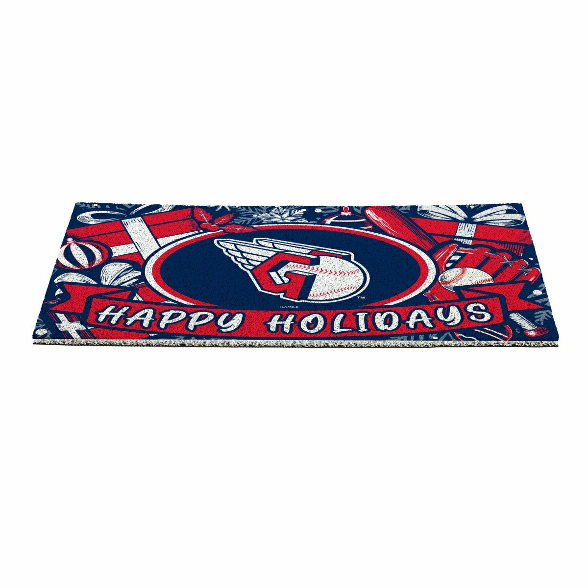 Cleveland Guardians Holiday PVC Mat, 28"x16"