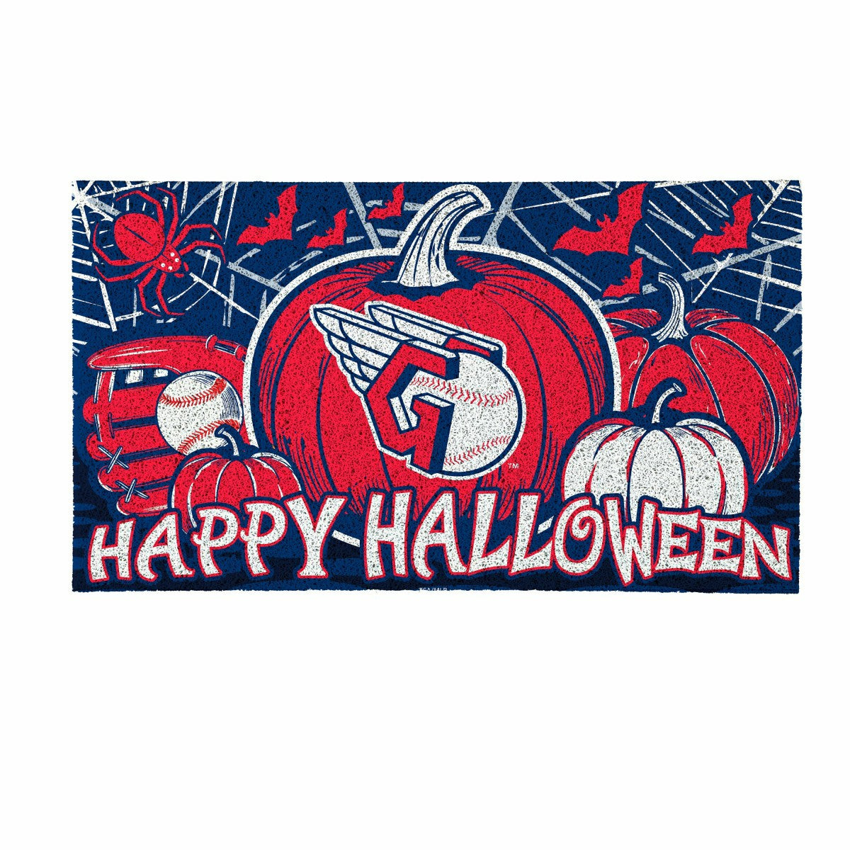 Cleveland Guardians Halloween PVC Mat, 28"x16"