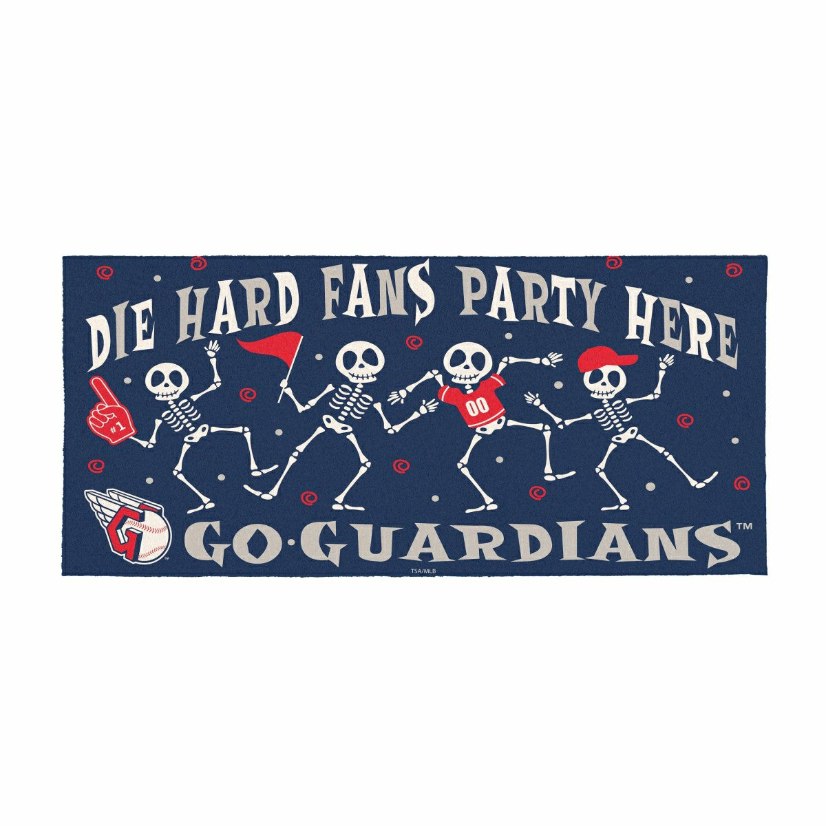 Cleveland Guardians Flocked Coir Halloween Sassafras Switch Mat, 22"x1