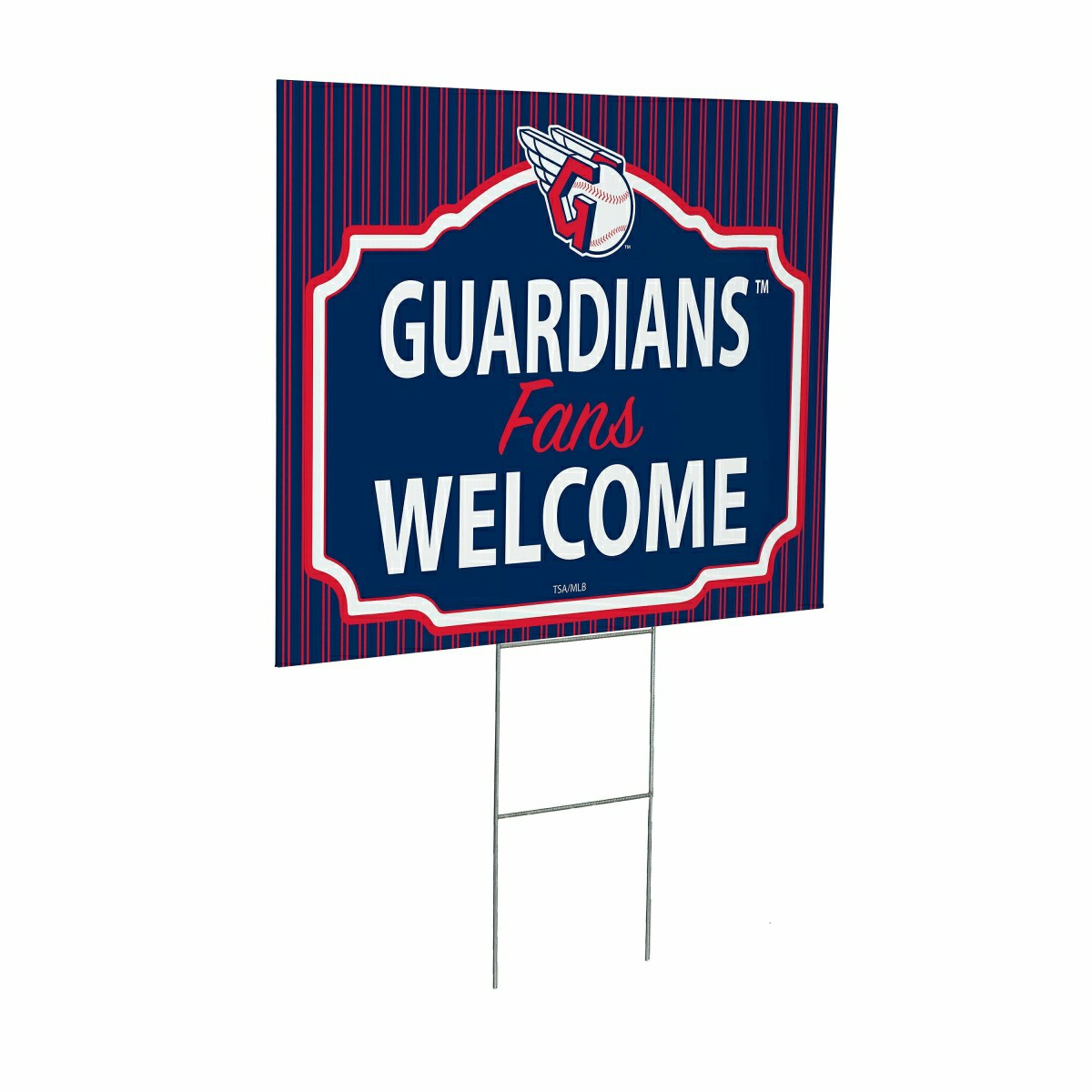 Cleveland Guardians Coroplast Yard Sign, "Fans Welcome"