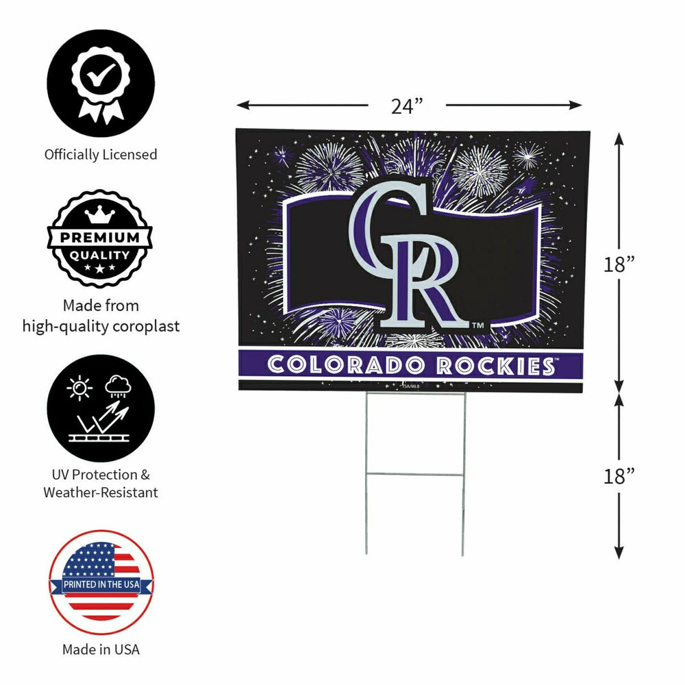Colorado Rockies Yard Sign, Patriotic