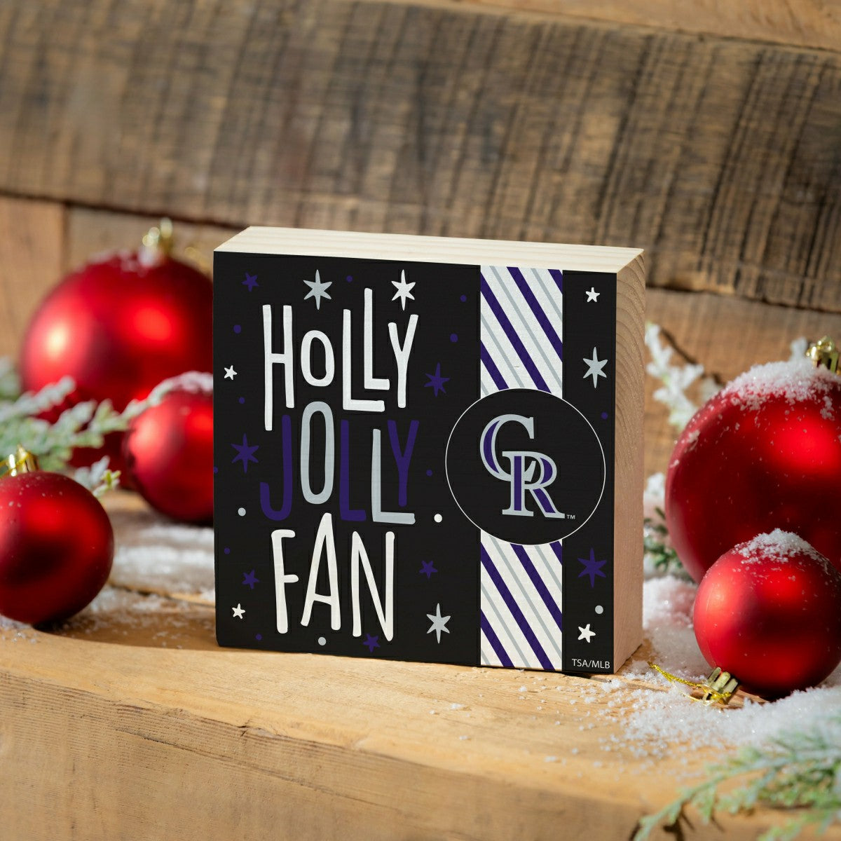 Colorado Rockies Block, Holiday, 6x6