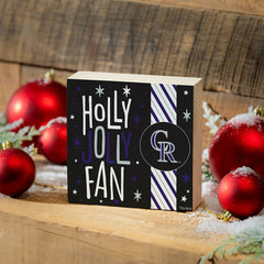 Colorado Rockies Block, Holiday, 6x6